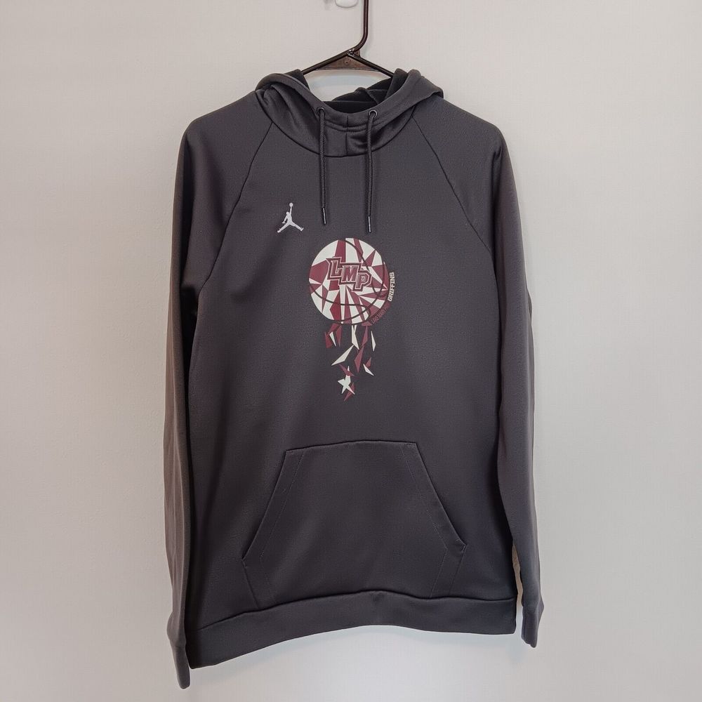 Jordan Sweater Size Medium Gray Mens Lmp Basketball Hoodie